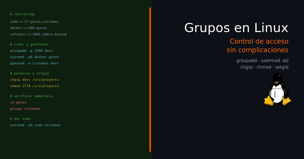 Grupos en Linux. Control de acceso sin complicaciones